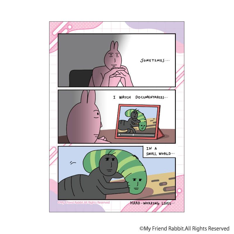 ミニフォト「優しいうさぎさん」01/ブラインド(6種)(公式イラスト)