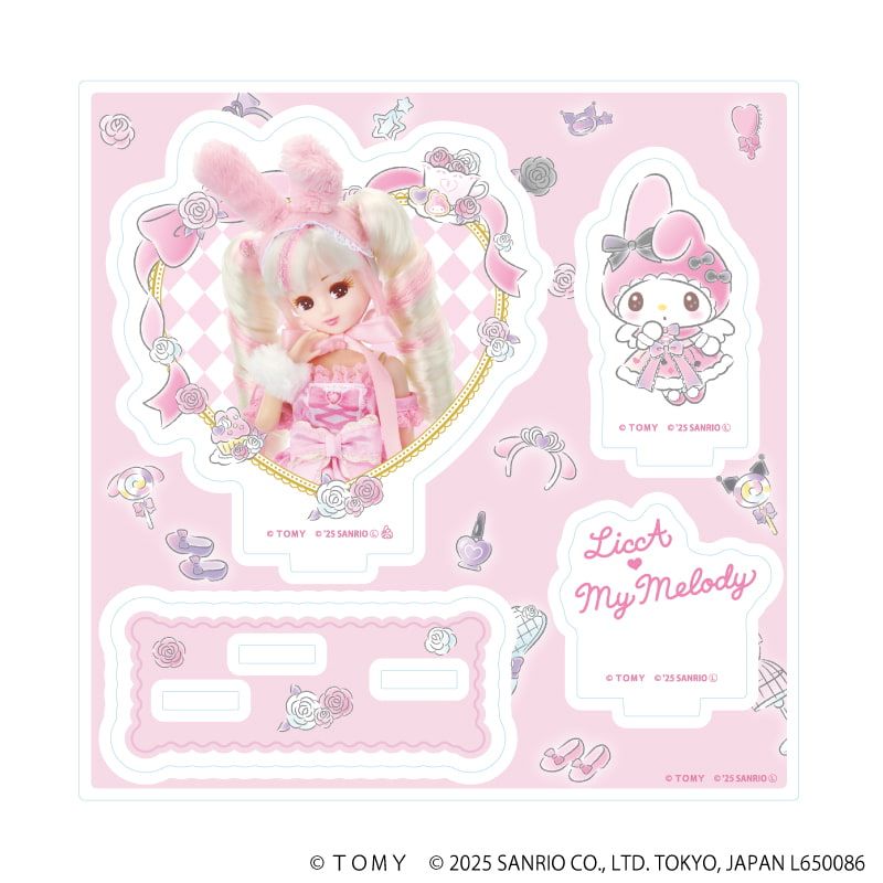 アクリルスタンドプレート「LiccA×サンリオキャラクターズ」01/リカちゃん&マイメロディ