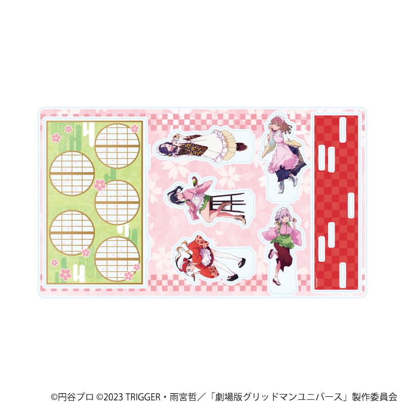 プレミアム アクリルジオラマプレート「グリッドマンユニバース」04/整列デザイン 和菓子ver.(描き下ろしイラスト)
