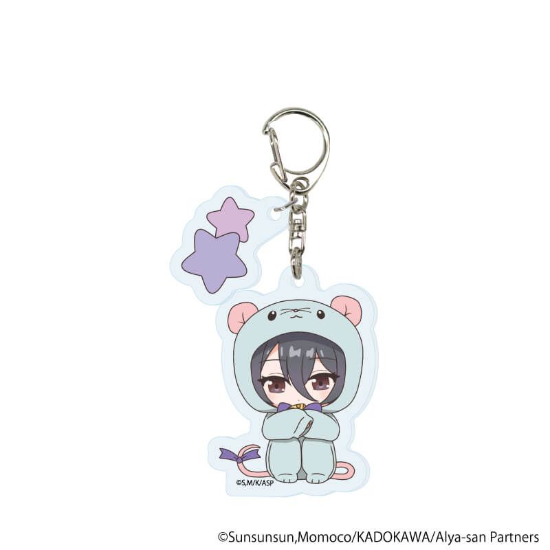 パーツ付きアクリルキーホルダー「時々ボソッとロシア語でデレる隣のアーリャさん」01/フルーツ×アニマルver.　ブラインド(8種)(POP Artイラスト)