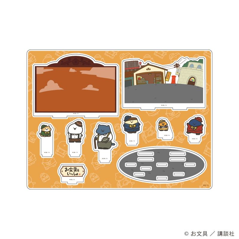 アクリルジオラマ「お文具といっしょ」01/レトロデパートver.(描き下ろしイラスト)