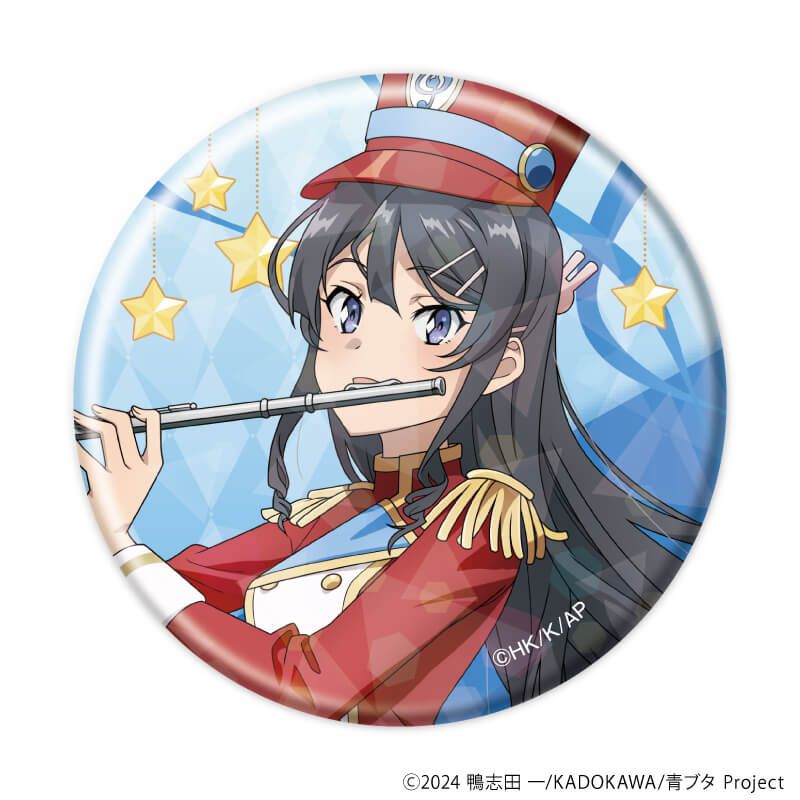 ホログラム缶バッジ(57mm)「『青春ブタ野郎』シリーズ」01/マーチングバンドver. ブラインド(8種)(描き下ろしイラスト)