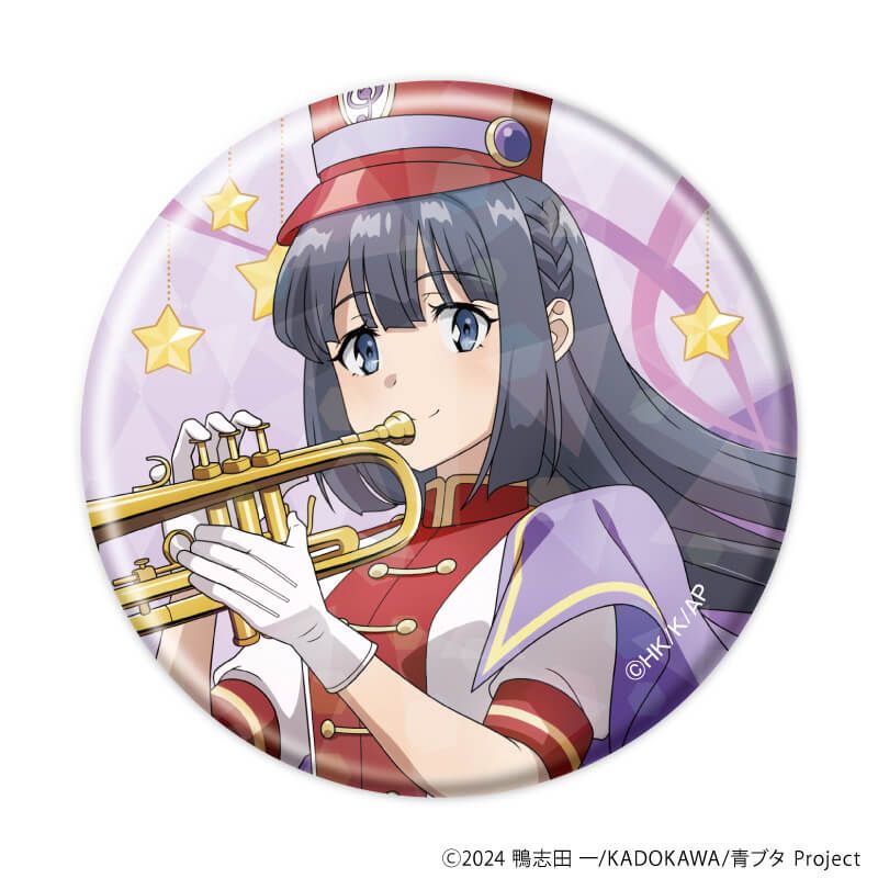 ホログラム缶バッジ(57mm)「『青春ブタ野郎』シリーズ」01/マーチングバンドver. ブラインド(8種)(描き下ろしイラスト)