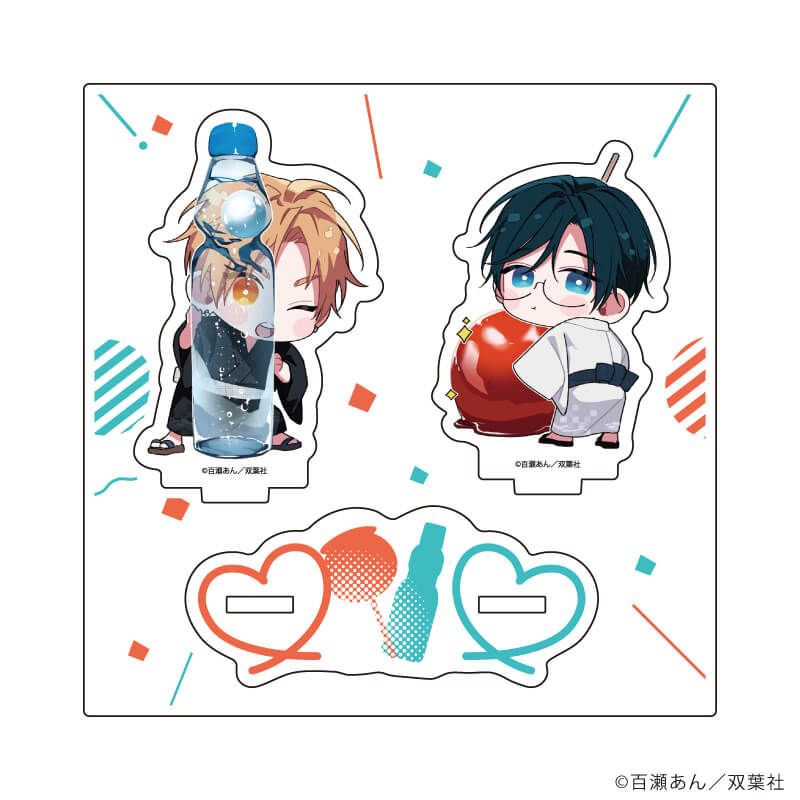 アクリルスタンドプレート「舌先から恋」02/桐谷達成&久遠稔世 夏祭りver.(描き下ろしイラスト)