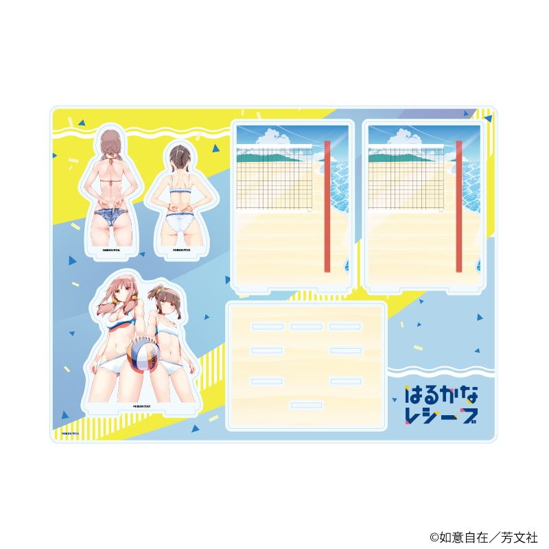 アクリルジオラマ「はるかなレシーブ」01/大空 遥＆比嘉かなた(公式イラスト)