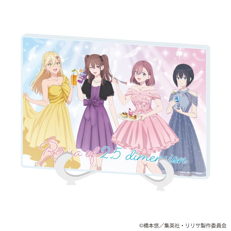 アクリルアートボード(A5サイズ)「2.5次元の誘惑」01/ドレスver. 集合デザイン(描き下ろしイラスト)