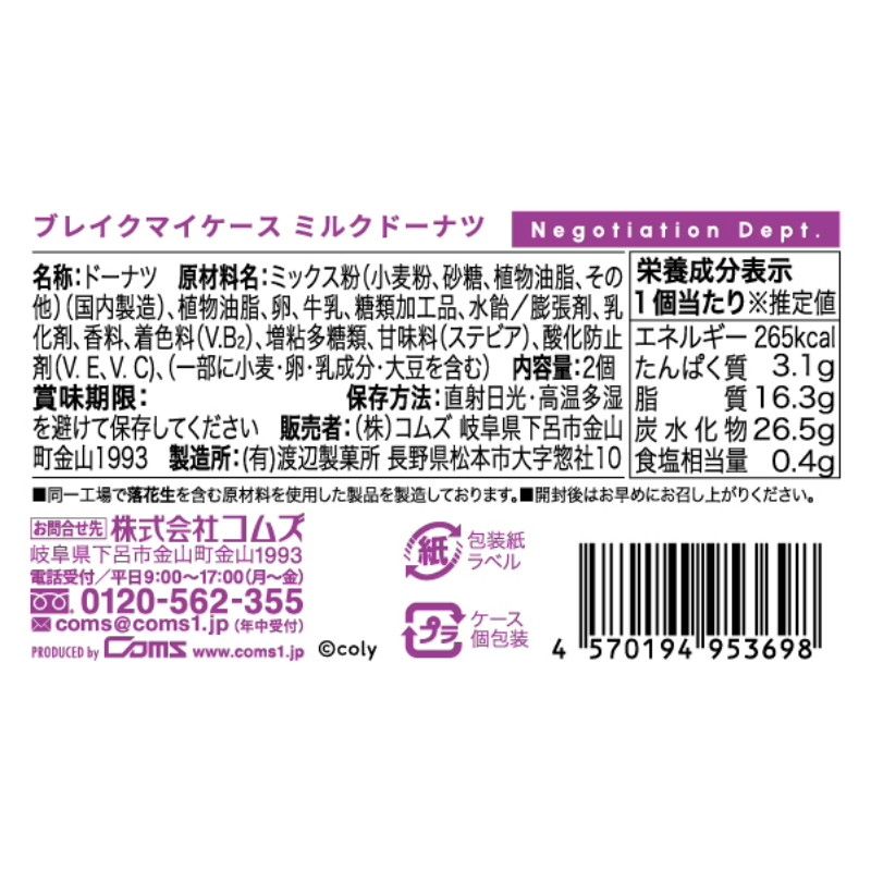 ブレイクマイケース　ミルクドーナツ　交渉部