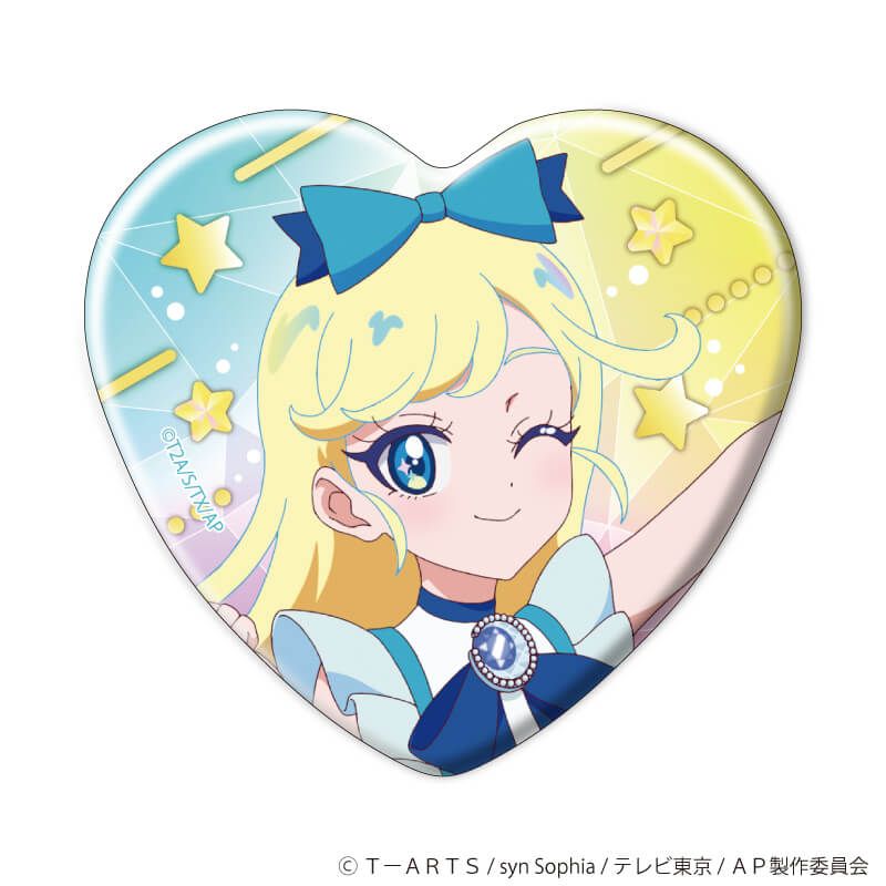 ハート型缶バッジ「ひみつのアイプリ」01/ブラインド(8種)(公式イラスト)