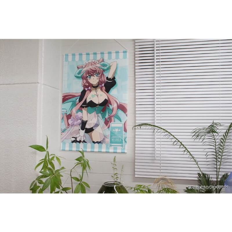 戦姫絶唱シンフォギアＸＶ 描き下ろし　B2タペストリー【マリア・カデンツァヴナ・イヴ】小悪魔ウェイトレス