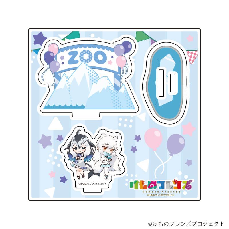 アクリルスタンドプレート「けものフレンズ」02/カマイルカ＆ホッキョクギツネ(POP Artイラスト)