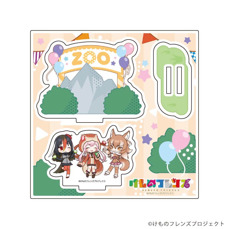 アクリルスタンドプレート「けものフレンズ」01/タイパン＆ニホンオオカミ＆ヤンバルクイナ(POP Artイラスト)