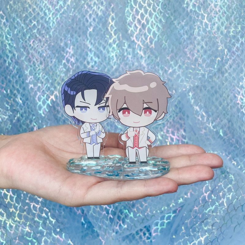 ぷく波なかよし台座03/水面(ピンク&ライトブルー)【推し活】