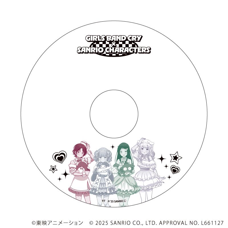 CDケース入りメモ「ガールズバンドクライ×サンリオキャラクターズ」02/ダイヤモンドダストVer.(コラボイラスト)