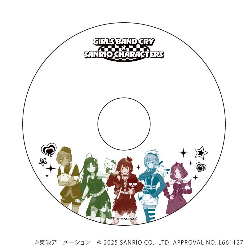 CDケース入りメモ「ガールズバンドクライ×サンリオキャラクターズ」01/トゲナシトゲアリVer.(コラボイラスト)
