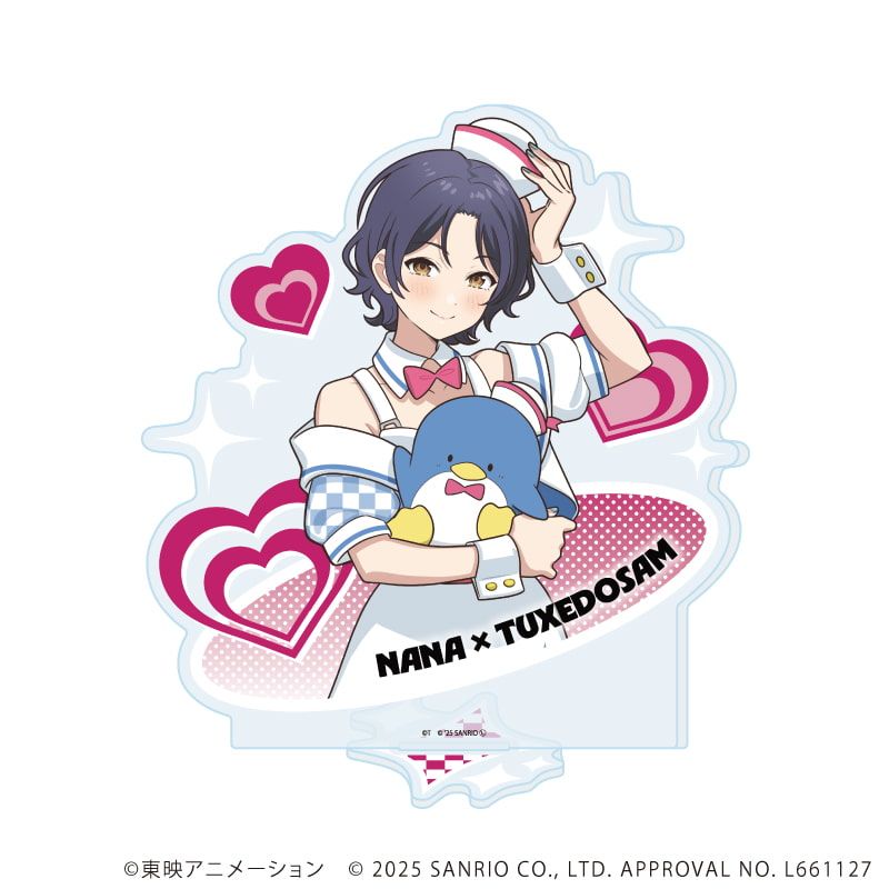 アクリルスタンド「ガールズバンドクライ×サンリオキャラクターズ」07/ナナ×タキシードサム(コラボイラスト)