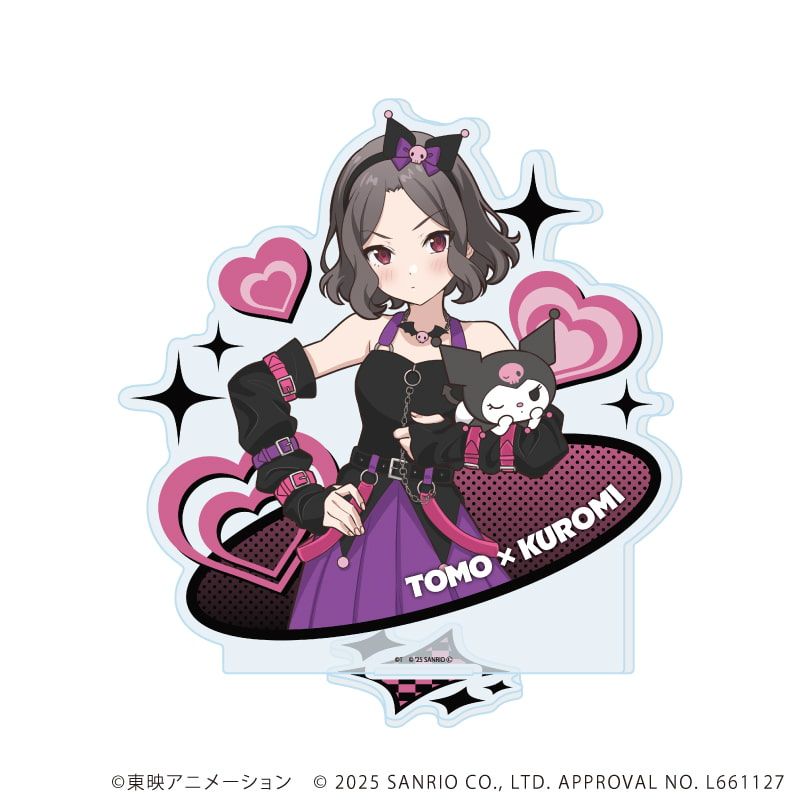 アクリルスタンド「ガールズバンドクライ×サンリオキャラクターズ」04/海老塚 智×クロミ(コラボイラスト)