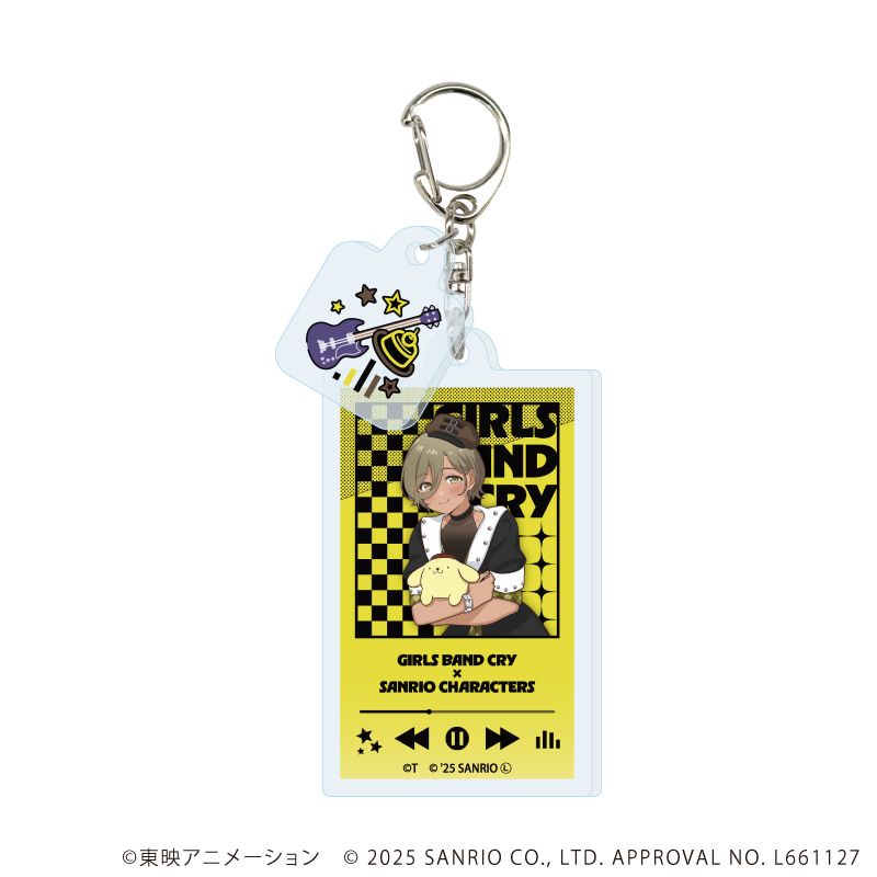 パーツ付きアクリルキーホルダー「ガールズバンドクライ×サンリオキャラクターズ」01/コンプリートBOX(全9種) 等身デザイン(コラボイラスト)