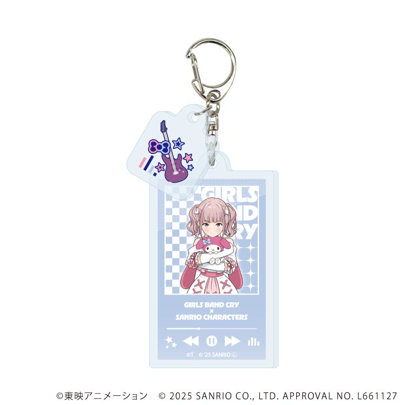 パーツ付きアクリルキーホルダー「ガールズバンドクライ×サンリオキャラクターズ」01/コンプリートBOX(全9種) 等身デザイン(コラボイラスト)