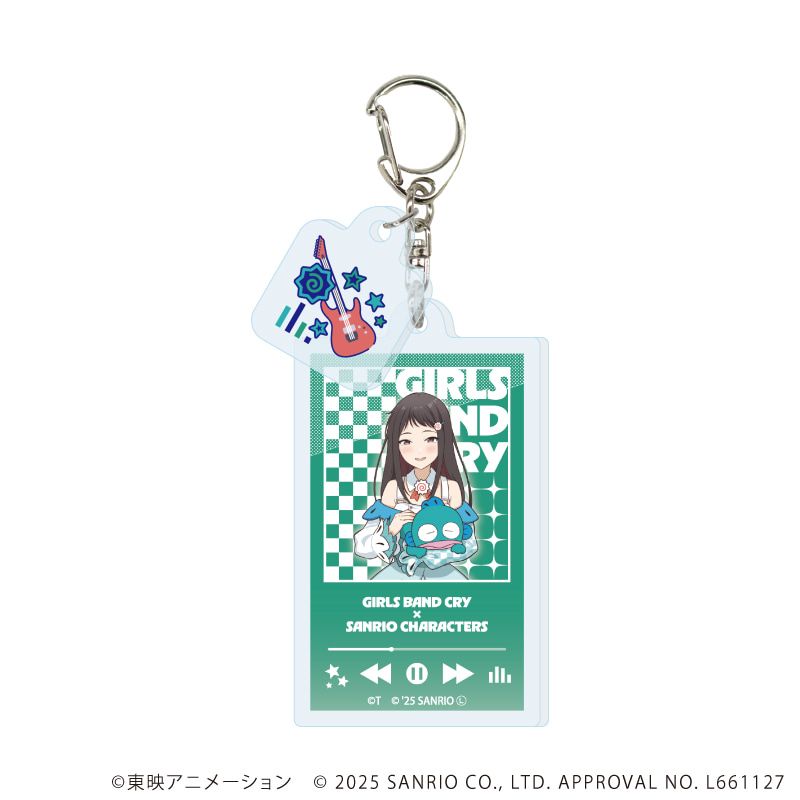 パーツ付きアクリルキーホルダー「ガールズバンドクライ×サンリオキャラクターズ」01/コンプリートBOX(全9種) 等身デザイン(コラボイラスト)
