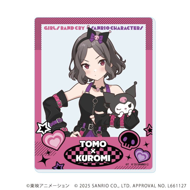 アクリルカード「ガールズバンドクライ×サンリオキャラクターズ」01/ブラインド(9種) 等身デザイン(コラボイラスト)