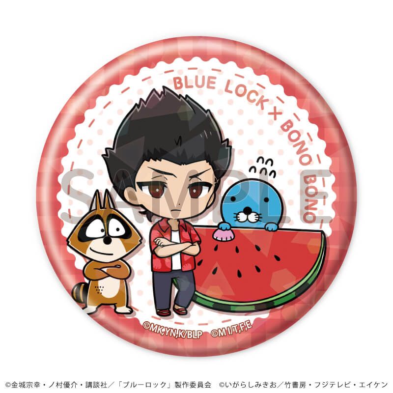 ホログラム缶バッジ(57mm)「TVアニメ『ブルーロック』×『ぼのぼの』」02/コンプリートBOX(全8種)(ミニキャライラスト)