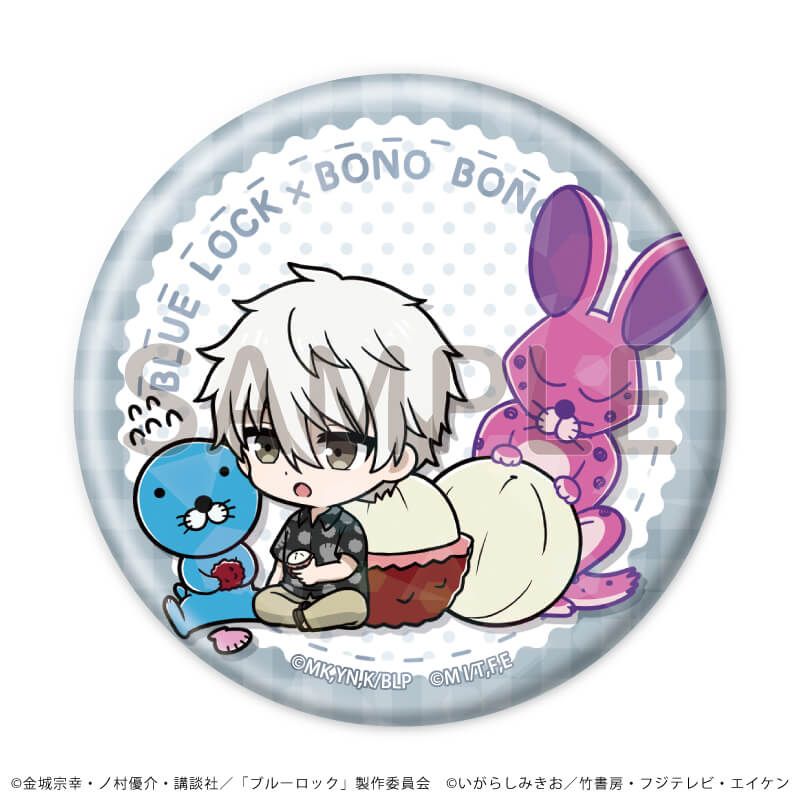 ホログラム缶バッジ(57mm)「TVアニメ『ブルーロック』×『ぼのぼの』」02/コンプリートBOX(全8種)(ミニキャライラスト)