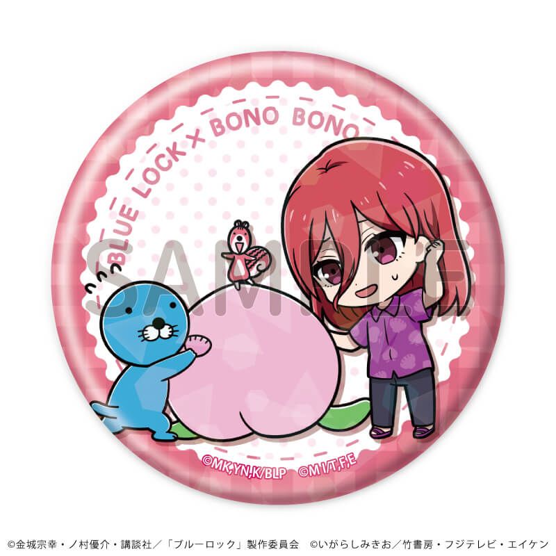 ホログラム缶バッジ(57mm)「TVアニメ『ブルーロック』×『ぼのぼの』」02/ブラインド(8種)(ミニキャライラスト)