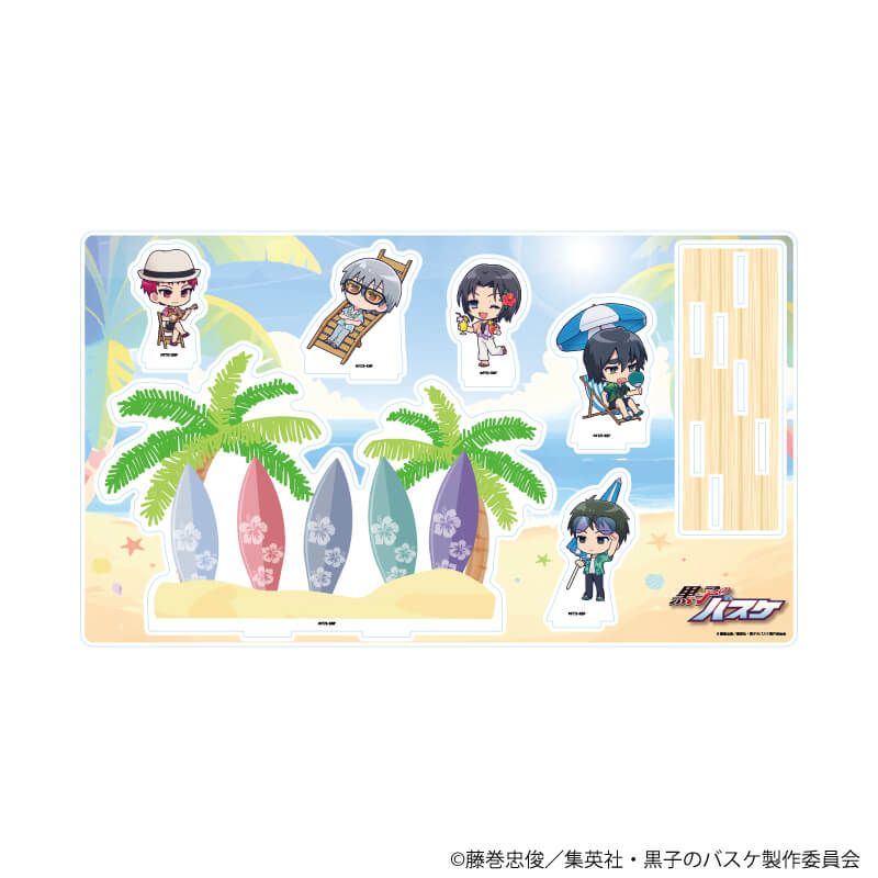 プレミアム アクリルジオラマプレート「黒子のバスケ」09/洛山＆霧崎第一 アロハver.(ミニキャライラスト)