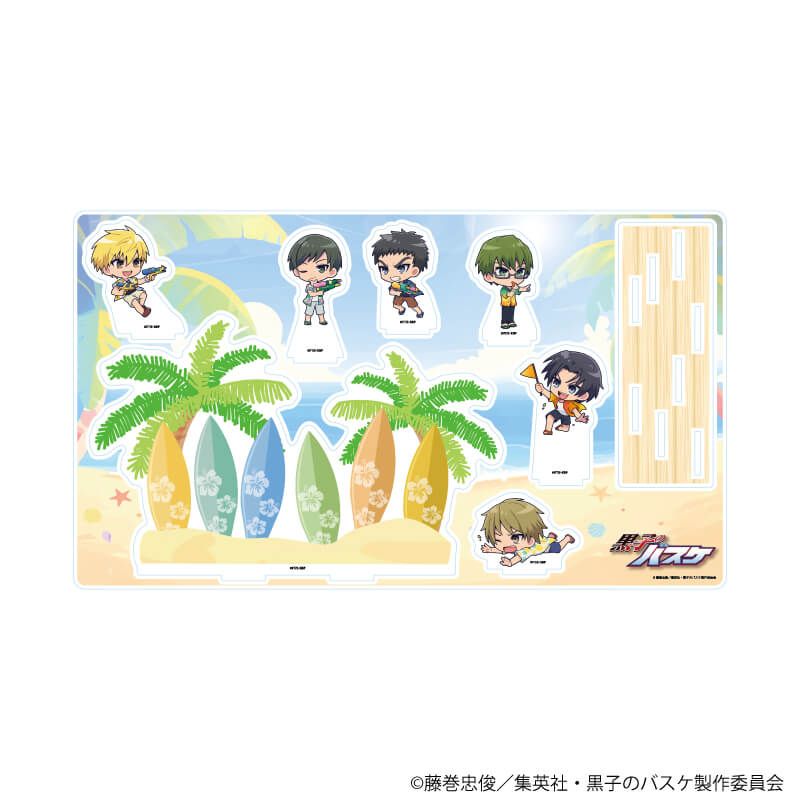 プレミアム アクリルジオラマプレート「黒子のバスケ」07/海常＆秀徳 アロハver.(ミニキャライラスト)