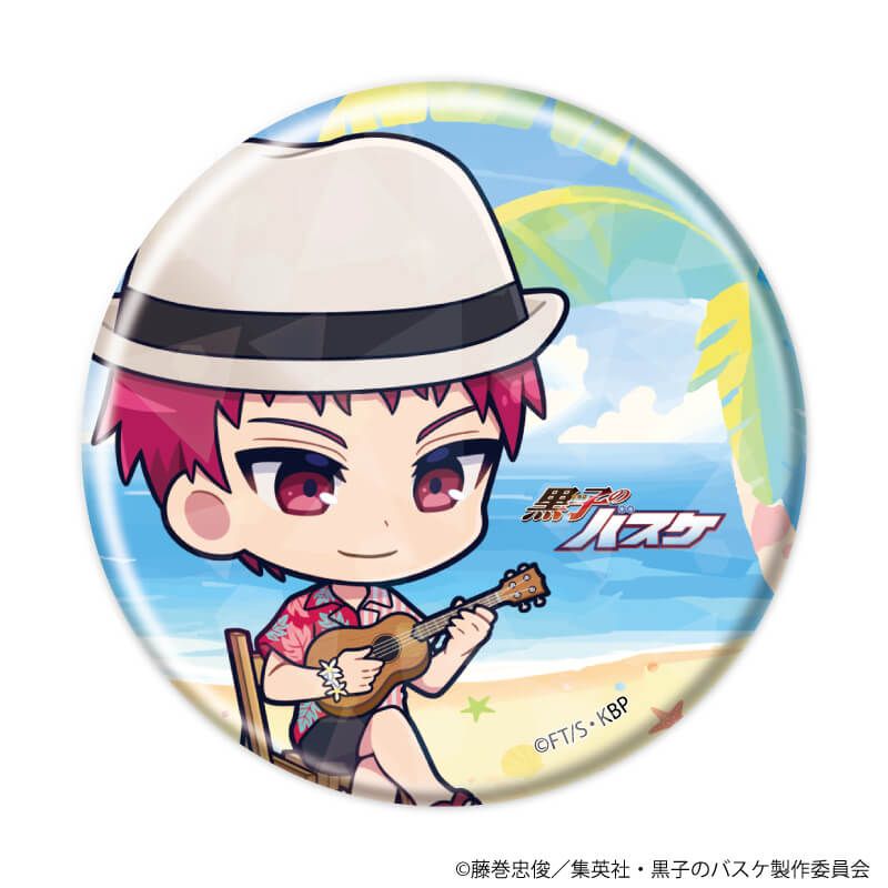 ホログラム缶バッジ(57mm)「黒子のバスケ」02/アロハver. ブラインド(11種)(ミニキャライラスト)
