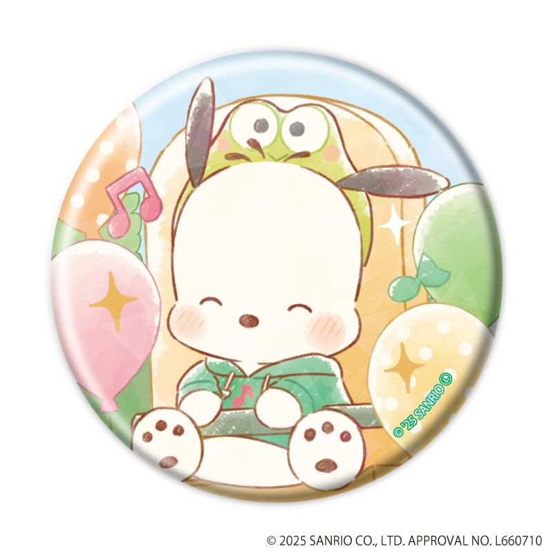 ホログラム缶バッジ(57mm)「はぴだんぶい」05/コンプリートBOX(全6種)(グラフアートイラスト)