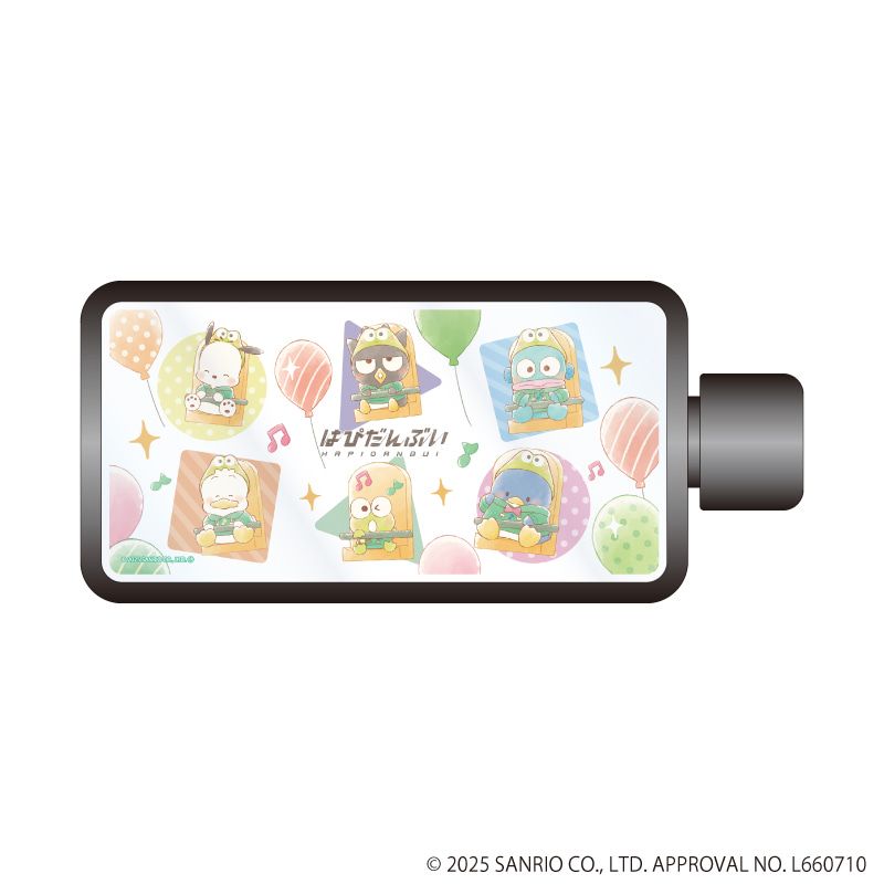 フレームスクエアボトル「はぴだんぶい」04/集合デザイン(グラフアートイラスト)