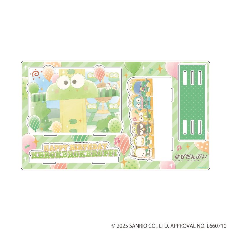 プレミアム アクリルジオラマプレート「はぴだんぶい」11/集合デザイン(グラフアートイラスト)