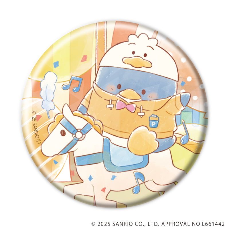 ホログラム缶バッジ(57mm)「はぴだんぶい」06/コンプリートBOX(全6種)(グラフアートイラスト)