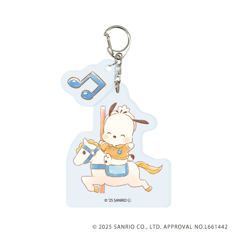 パーツ付きアクリルキーホルダー「はぴだんぶい」34/ポチャッコ(グラフアートイラスト)