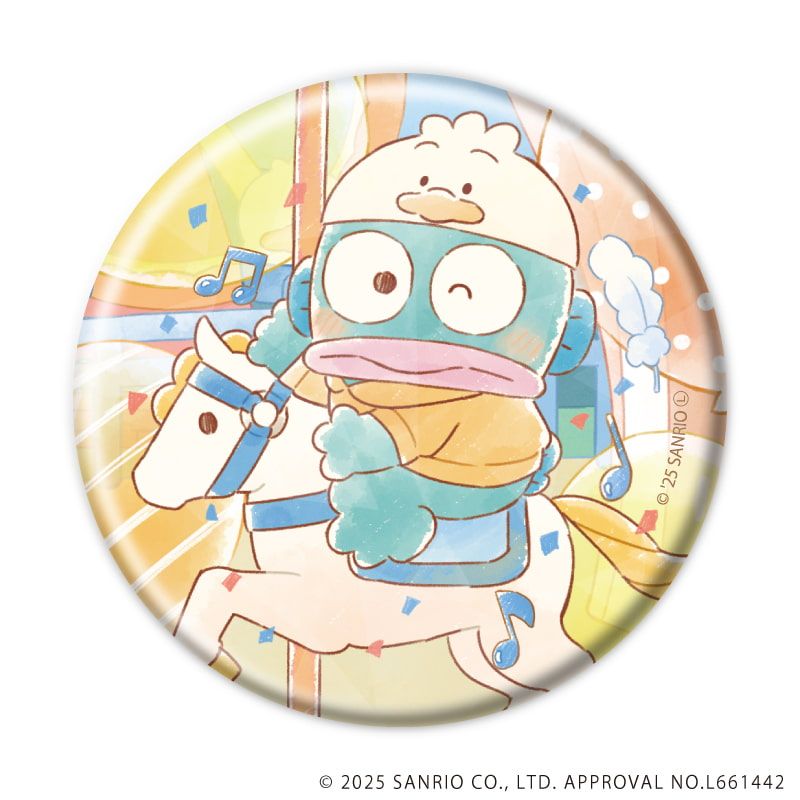 ホログラム缶バッジ(57mm)「はぴだんぶい」06/ブラインド(6種)(グラフアートイラスト)