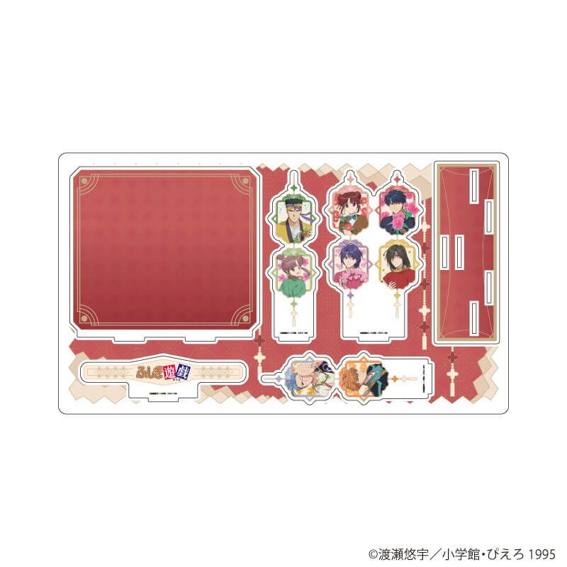 プレミアム アクリルジオラマプレート「TVアニメ『ふしぎ遊戯』」01/集合デザイン 花リースver.(描き下ろしイラスト)