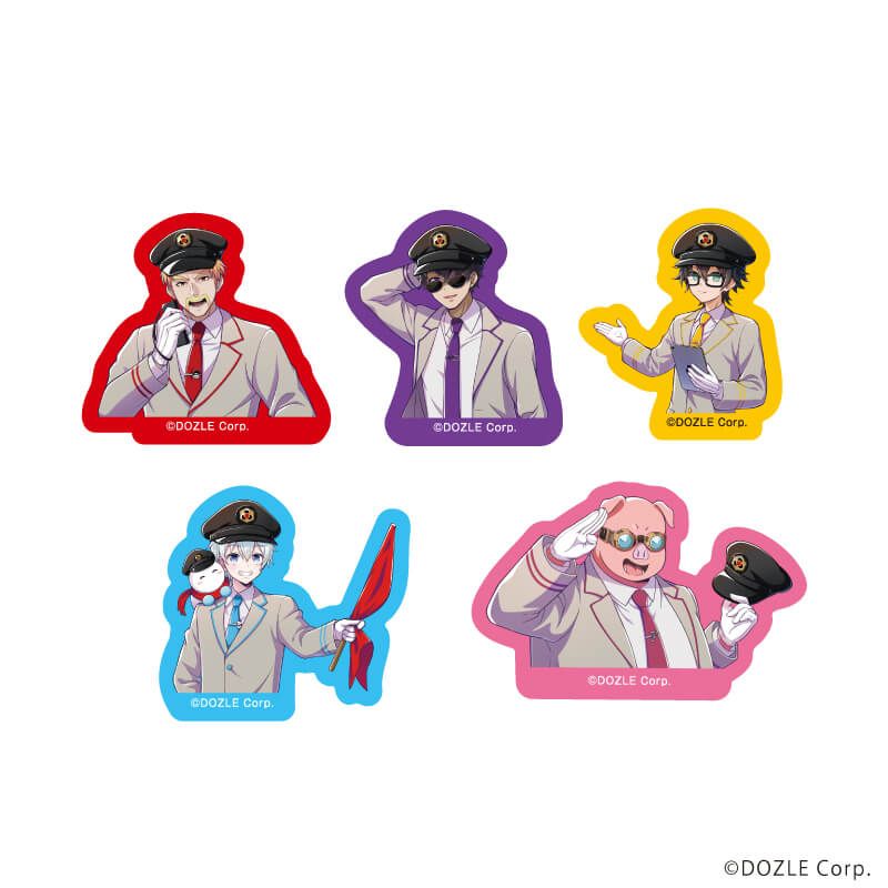 フレークシール(5種セット)「ドズル社」01/駅員ver.(描き下ろしイラスト)