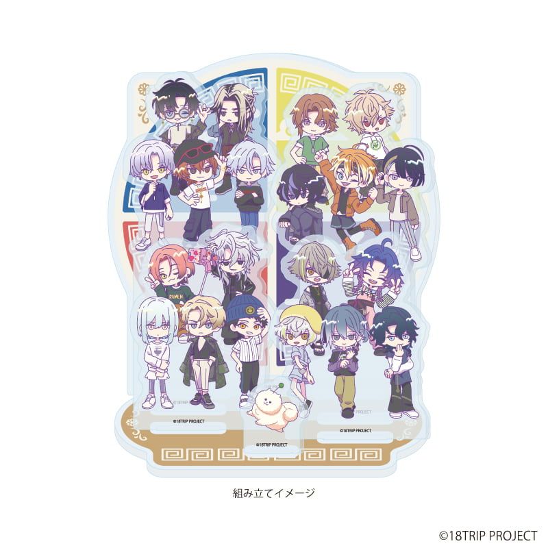 アクリルジオラマ『18TRIP』01/雷紋コーデver.(ミニキャライラスト)