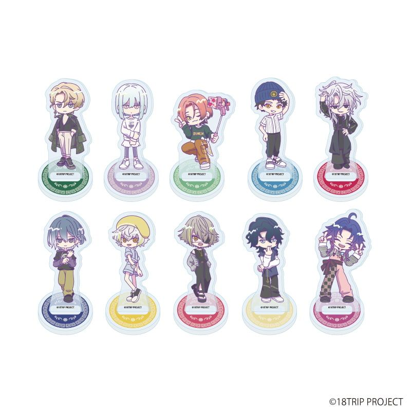 アクリルぷちスタンド『18TRIP』04/雷紋コーデver. ブラインド(10種)(ミニキャライラスト)