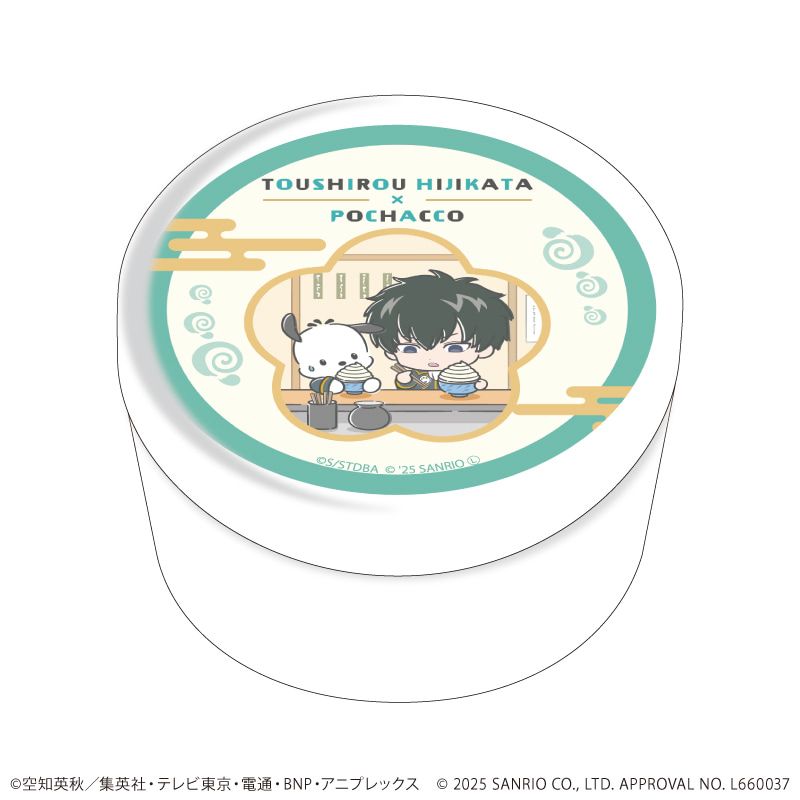 あめ玉入り缶ケース「銀魂×サンリオキャラクターズ」05/土方十四郎×ポチャッコ(コラボイラスト)