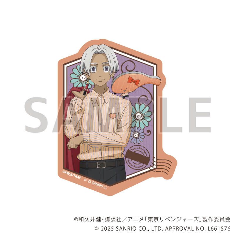 ダイカットスマホステッカー「TVアニメ『東京リベンジャーズ』×サンリオキャラクターズ」07/黒川 イザナ×KIRIMIちゃん.(コラボイラスト)