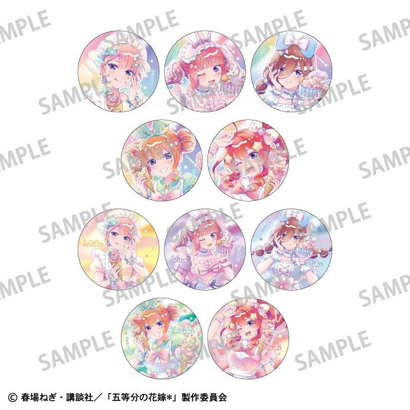 五等分の花嫁* トレーディングメタリック缶バッジ アイス屋さん カミアニTOUCH