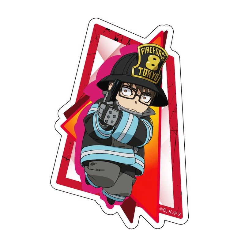 炎炎ノ消防隊 参ノ章 ダイカットステッカー 武久火縄 ミニキャラ