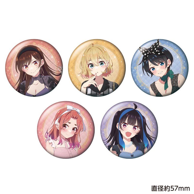 彼女、お借りします 描き下ろしトレーディング缶バッジ ドレスVer.