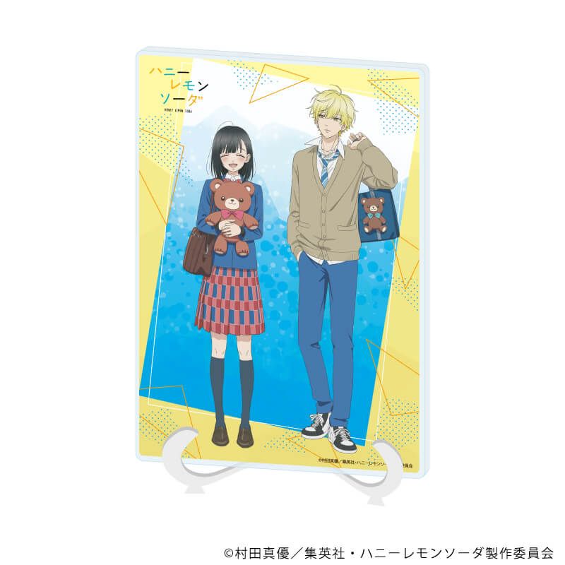 アクリルアートボード(A5サイズ)「ハニーレモンソーダ」02/石森羽花＆三浦 界 ぬいぐるみver.(描き下ろしイラスト)