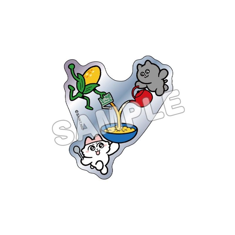 ンめねこ ホログラムダイカットステッカー コンポタめし