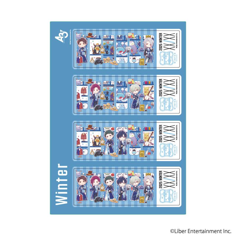チケット風クリアシート『A3!』04/冬組(グラフアートイラスト)
