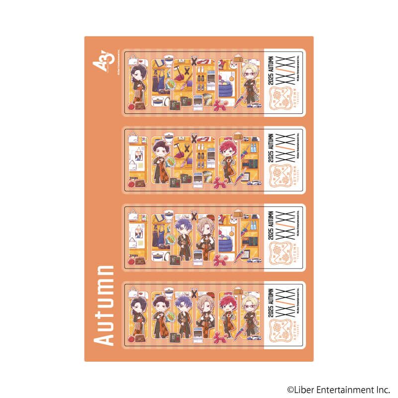 チケット風クリアシート『A3!』03/秋組(グラフアートイラスト)