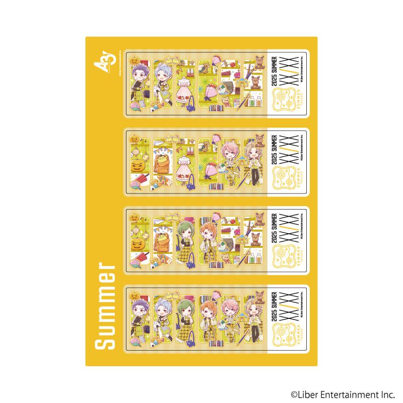 チケット風クリアシート『A3!』02/夏組(グラフアートイラスト)